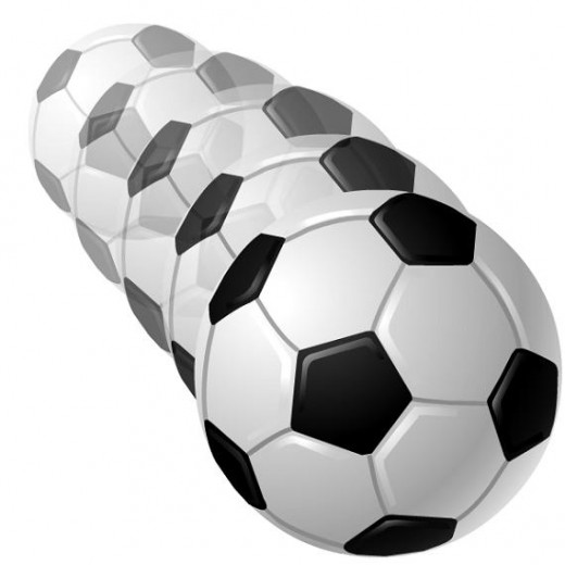 Flying soccer ball clip art