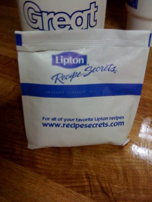 The onion soup mix.