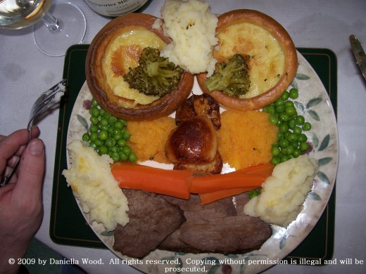 Sunday dinner (with yorkshire puddings, of course!)