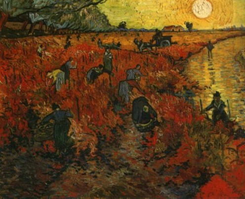 Van Gogh Painting: Red Grape Hill - In case you were wondering, which was the only painting Van Gogh could sell in his life.