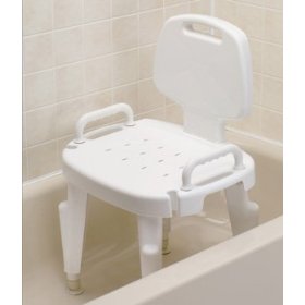 White shower chair with arms from Ableware