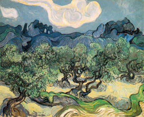 Van Gogh Painting: Olive Trees with the Hills of Alpille in the Background (5)