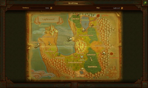 Here's what the map looks like. I didn't have too many quests when I took this screenshot but you'll notice that quest objectives are already laid out.
