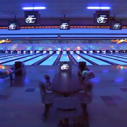 Cosmic bowling at Middletown Lanes.  