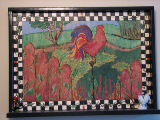 Rooster Designed to Match Kitchen Decorating Theme 