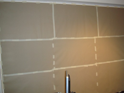 Walls covered in Brown Craft Paper