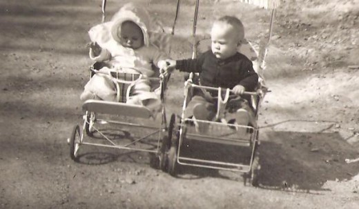 Back when I was young we didn't have strollers.