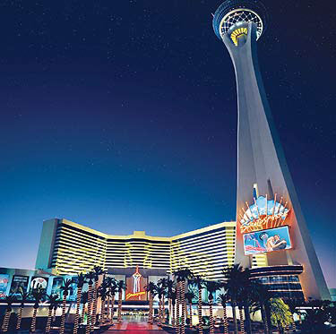 ....high atop the Statosphere Hotel's tower