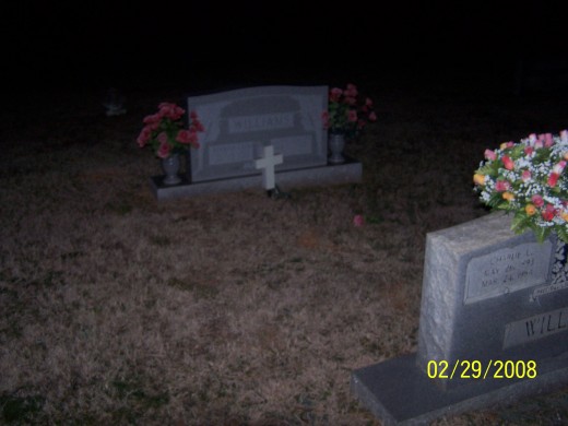 And here is the glowing white cross in another photo of it. 