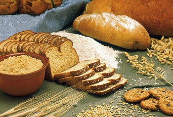 Grain and whole-grain products. Picture from http://simple.wikipedia.org/wiki/Dietary_fiber
