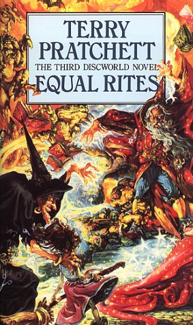 Equal Rites introduces the witches and wizards in to the Discworld Novels. Equal Rites introduces the witches and wizards in to the Discworld Novels.