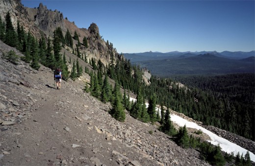 Skirting along Devil's Peak looking north.