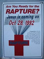 Poster for the Rapture in 1992 which didn't happen
