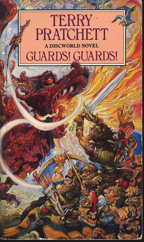 Guards! Guards! Introduces Samuel Vimes to the Discworld Series, and has become one of the most popular Discworld book topics of all time! Guards! Guards! Introduces Samuel Vimes to the Discworld Series, and has become one of the most popular Discworld book topics of all time!