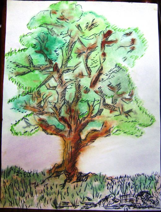 Here's the second picture I cannot remember painting. I know I did it, it's my style.