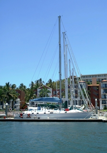 The docks at Marina El Cid in Mazatlan - the surge is a little extreme at times, but the service is great