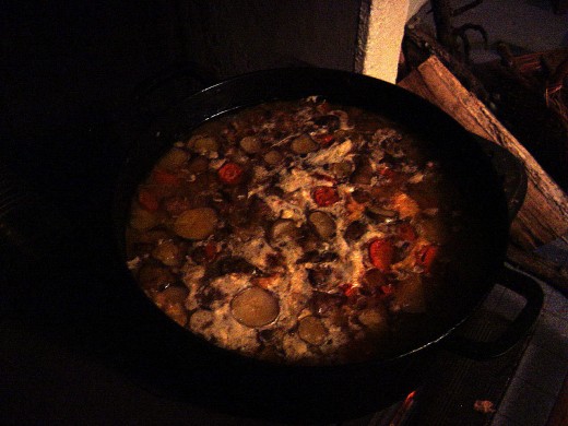 Simmer until the roots are soft