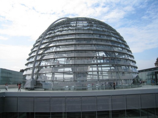 The dome at the top of the Reichstag