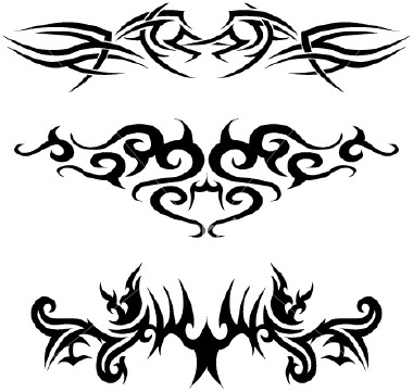 Tribal tattoo art.    Image taken from http://www.jokertattoo.net copyright 2010.