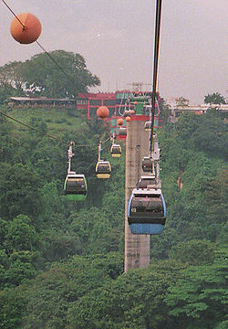 cable car going to SENTOSA