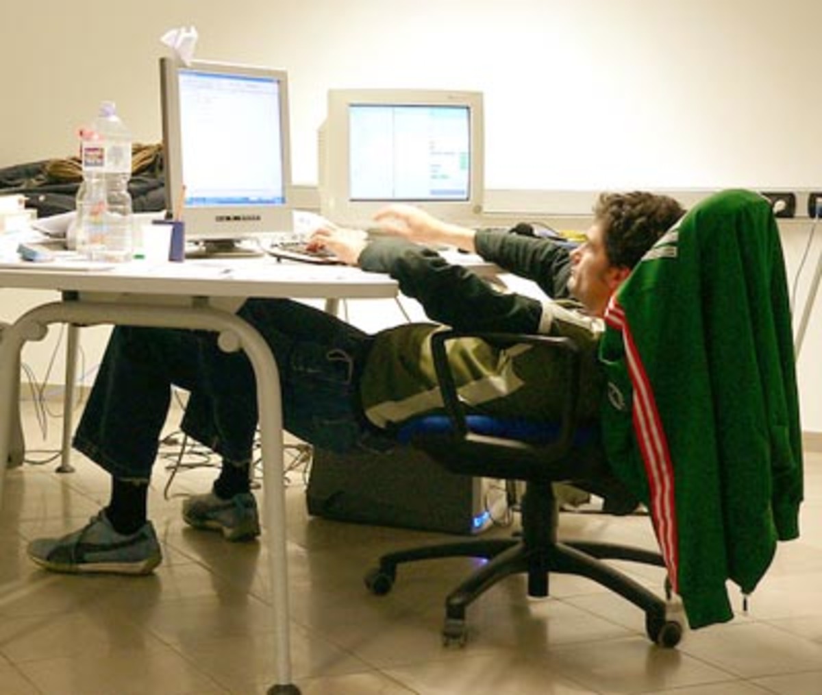 Use of ergonomics to improve condition of employees at workplace.