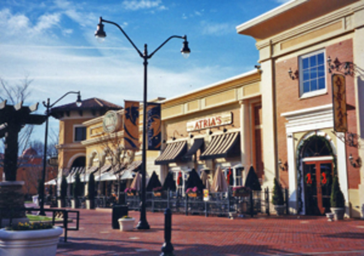 View of a portion of the 'town square' of Legacy Village, Lyndhurst, Ohio