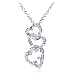 Diamond Heart Necklace Available at Adiamor
