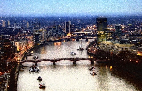 The Thames, from the London Eye Photo: binarystatic