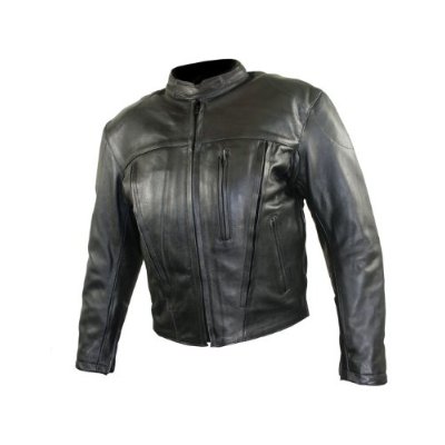 Ladies Armored Leather Motorcycle Jacket