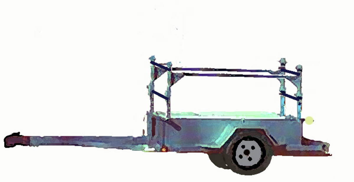 This is an H-frame. Built on a utility or stake trailer it can carry 2 to 4 boats depending on the width of the trailer.