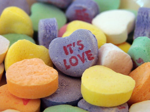Valentine's conversation hearts candy