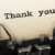 Typewriter with typed letters Thank you Typewriter with typed letters Thank you