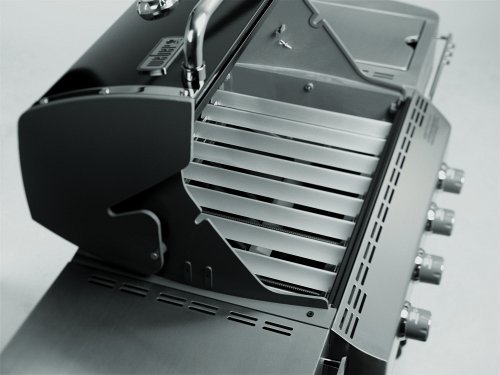 Weber gas grills come in a variety of sizes and styles.  Aluminum is used to construct the firebox.  Stainless steel burners, cooking grates and flavorizers inside the firebox.