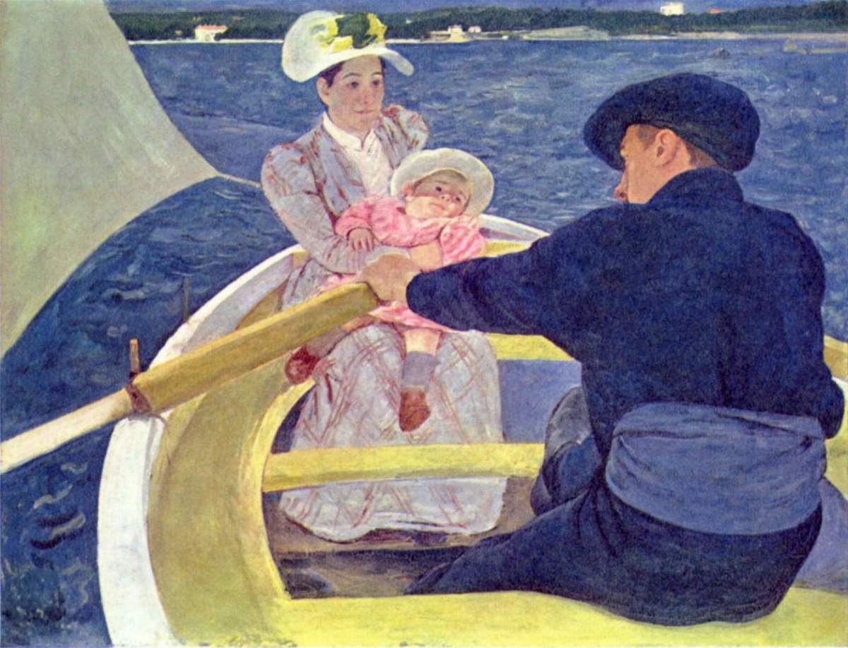 "THE BOATING PARTY" BY MARY CASSATT IN 1894 (NATIONAL GALLERY OF ART, WASHINGTON DC)