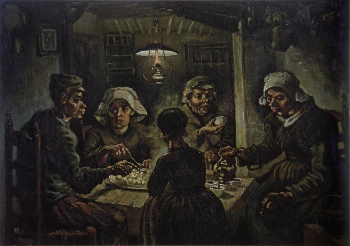 "THE POTATO EATERS" BY VINCENT VAN GOGH IN 1885 (VAN GOGH MUSEUM, AMSTERDAM)