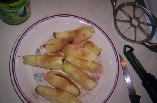 Ah! Cinnamn sprinkled apple slices!