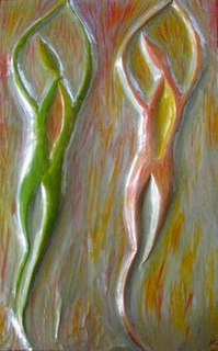 Flames of Love: Abstract Metal Art by Injete