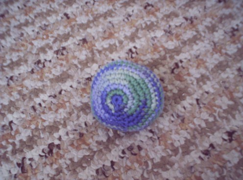 Crocheted with 100% cotton yarn, and filled with polyester stuffing & a little bit of catnip.
