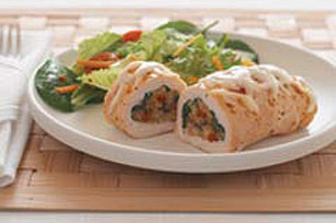 Spinach stuffed chicken breasts