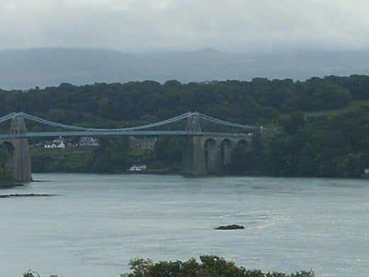 Menai Strait, a small but dangerous stretch of water that separates main land Wales and Anglesey 