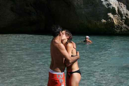 Romance on the beach, Italian style