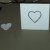 In this picture I have traced the first heart on the card.