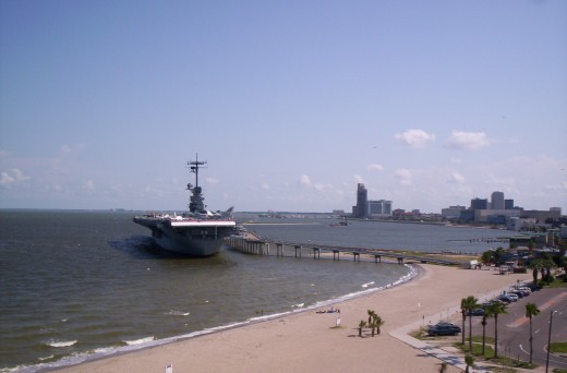 This is the U.S.S Lexington that I was talking about, it looks real pretty at night.