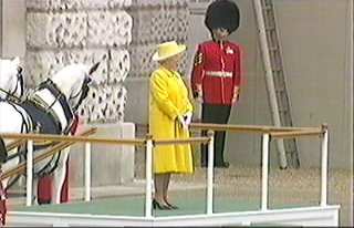 Her Majesty on the dias