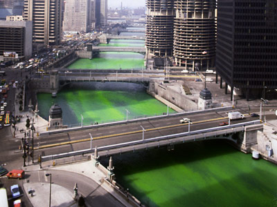 What's St. Patrick's Day without a green river?