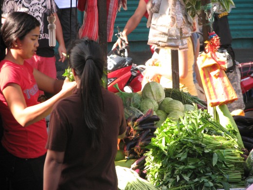A young vegetable vendor at the New Public Market