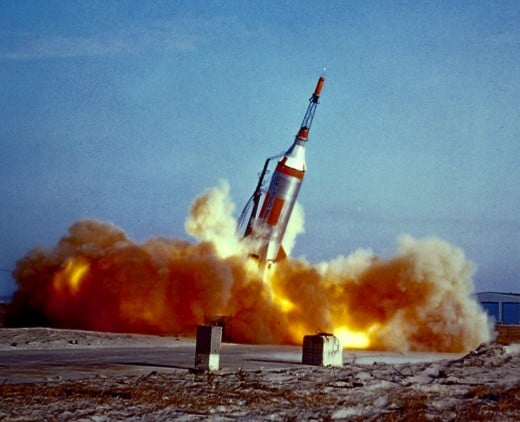 Little Joe Launch. Photo courtesy of NASA.