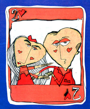 Two of Hearts by rick zimmerman