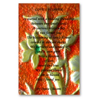 Love's Flower Art and Poetry Poster by Injete 