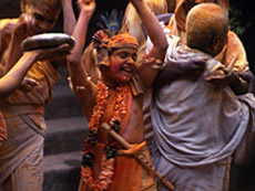Chuyia dancing during a holiday at the temple
